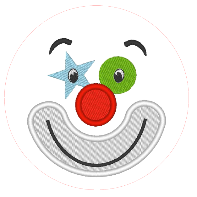 Colorful clown face