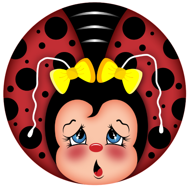 Ladybug with 2 yellow bows