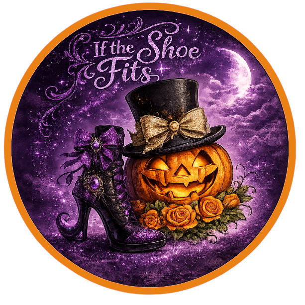 If the Shoe Fits - Witch Boot - Metal Wreath Sign - 6