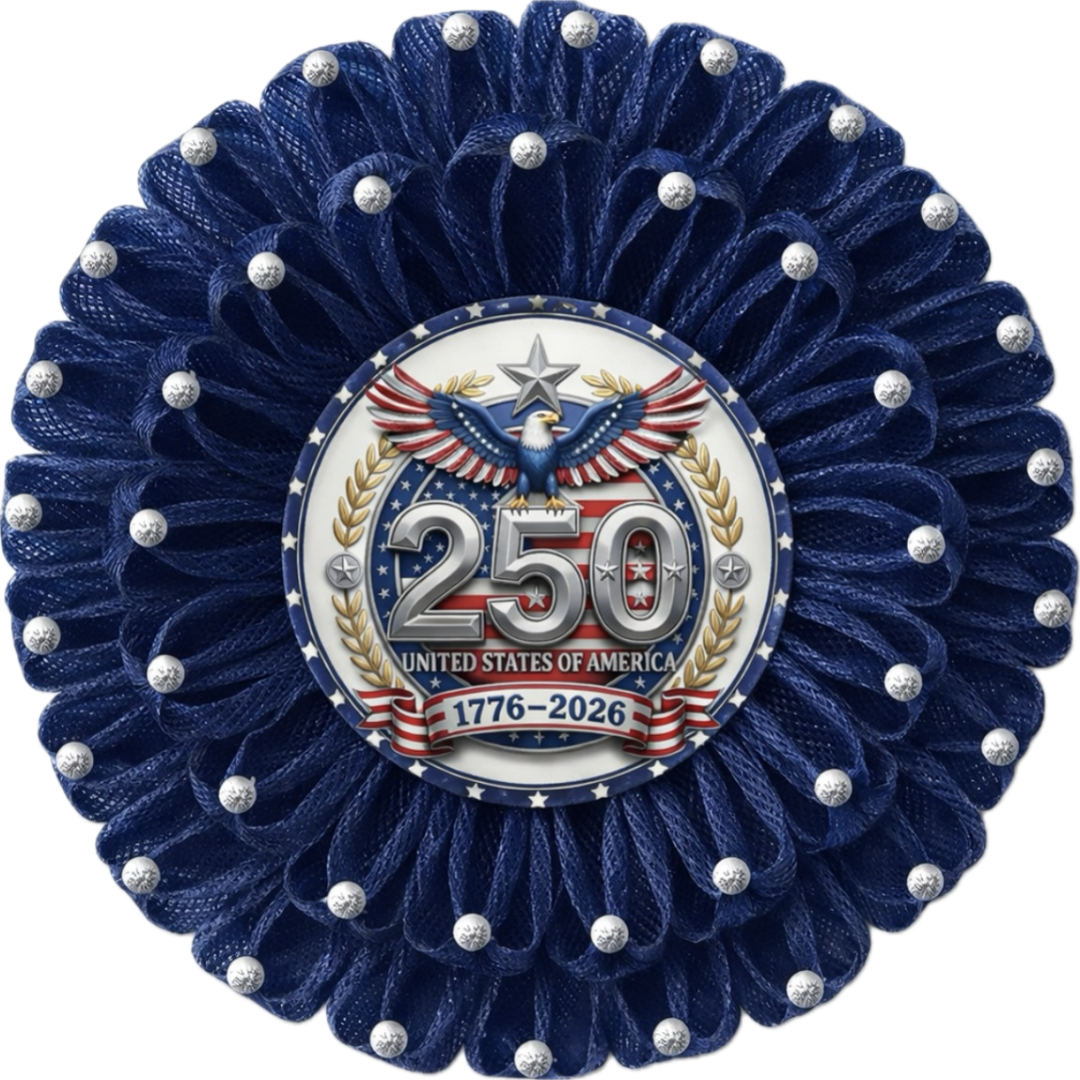 USA 250th anniversary eagle themed wreath