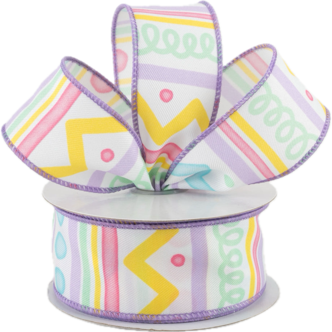 Decorative ribbon with colorful patterns 