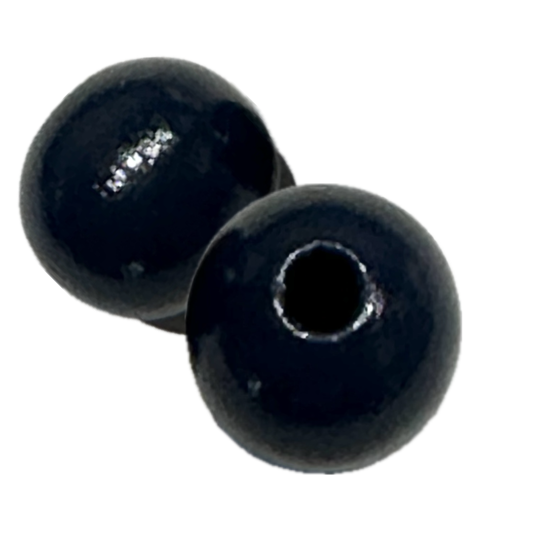 Two dark navy blue beads 