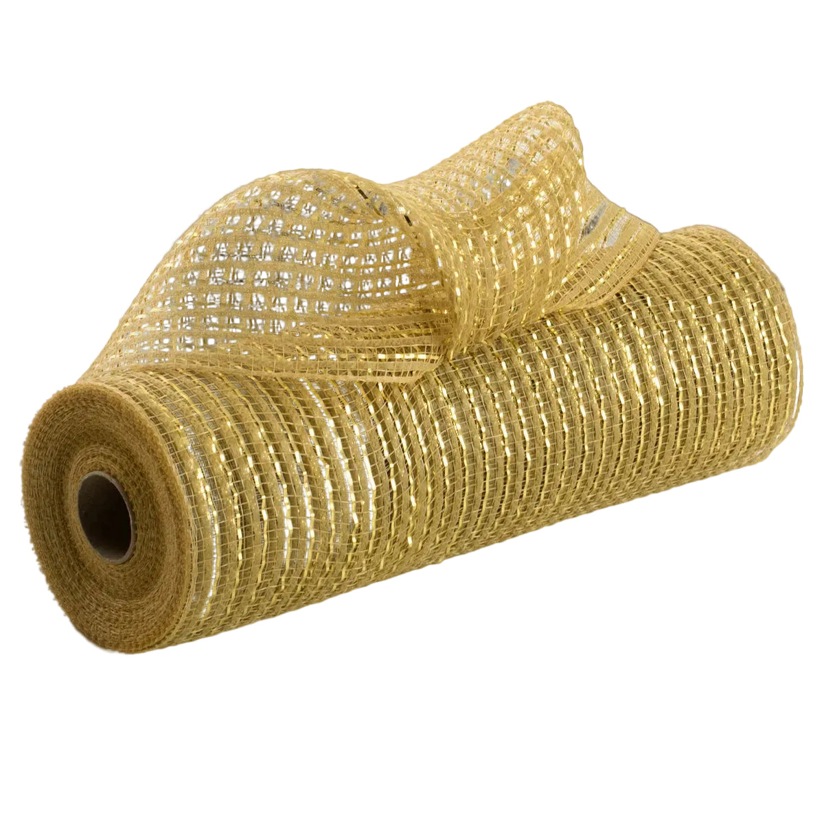 10" x 10 yard roll of gold metallic breeze deco mesh MPN - XB240810-15.