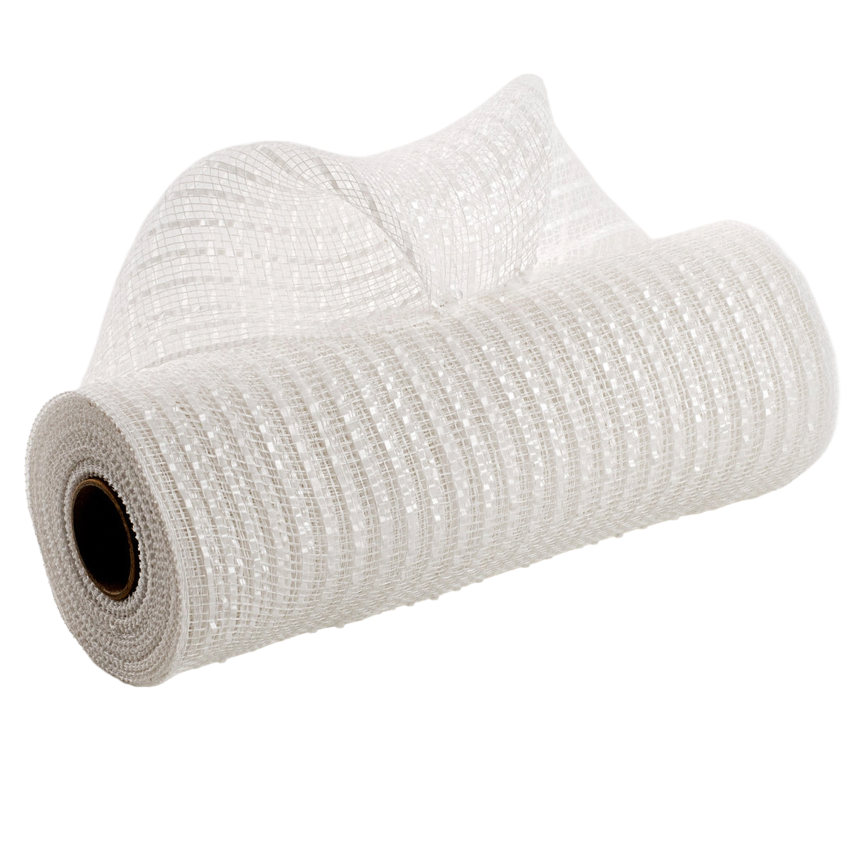 10" roll of wide foil film white deco mesh 