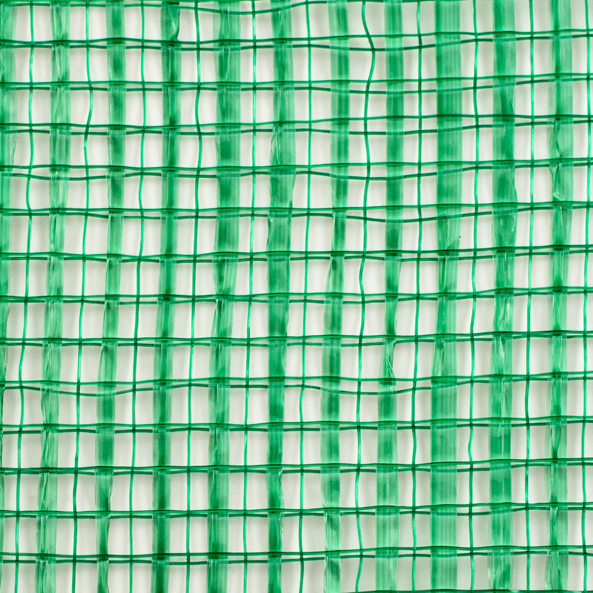 Close up of emerald green horizontal wide stripe deco mesh weave