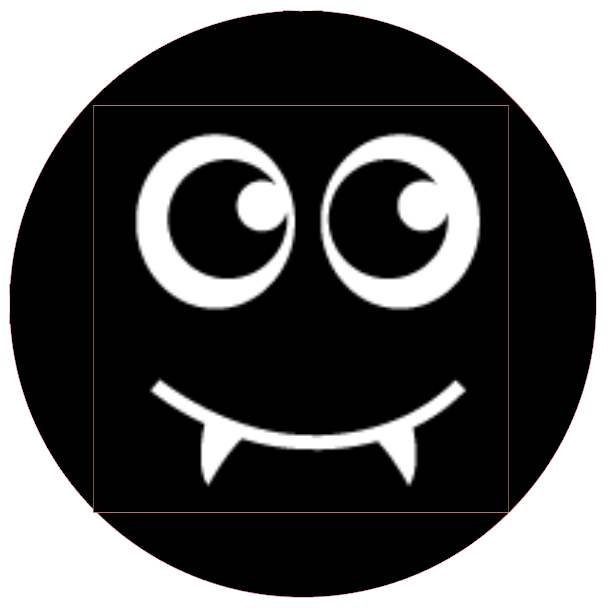 cartoon black bat face