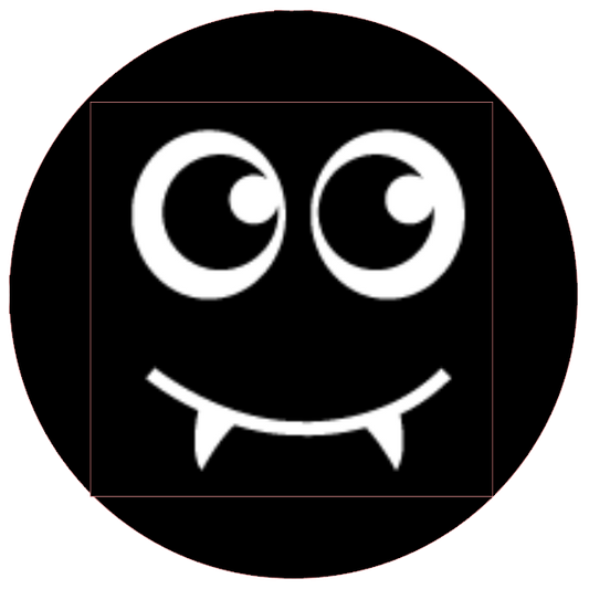 cartoon black bat face