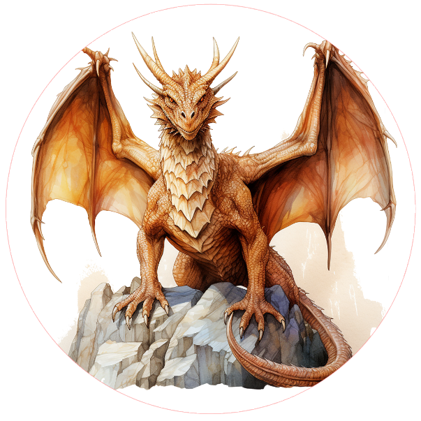 Dragon on a rock