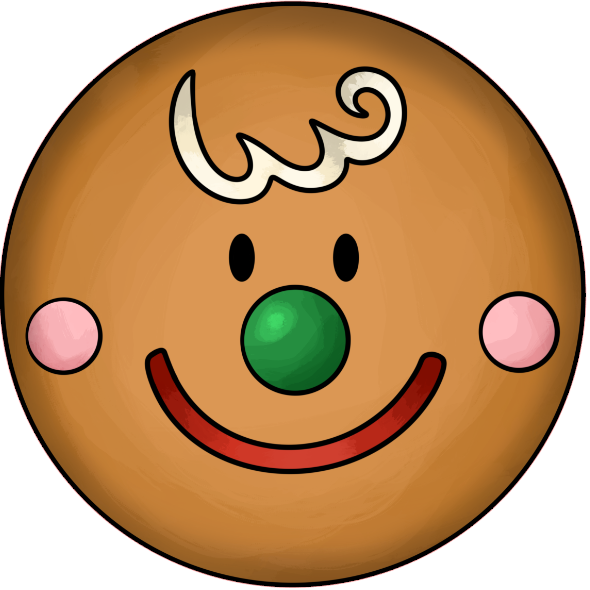 round metal wreath sign gingerbread man face