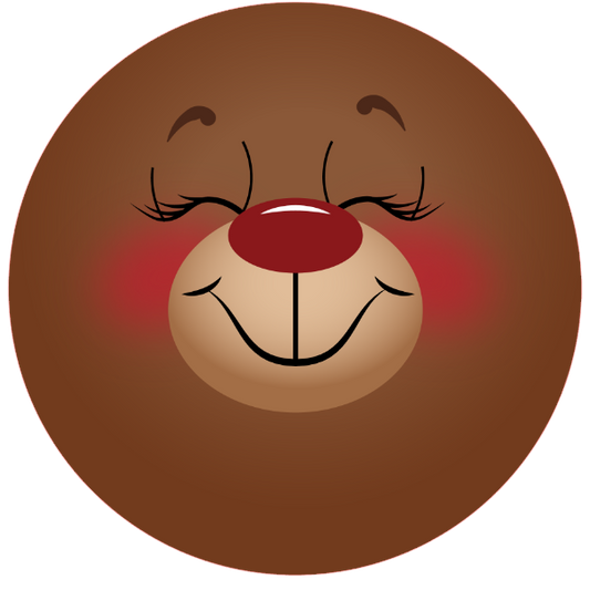 Round metal wreath sign reindeer face 