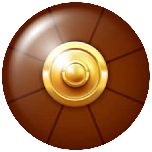 Brown and gold roulette wheel wreath sign