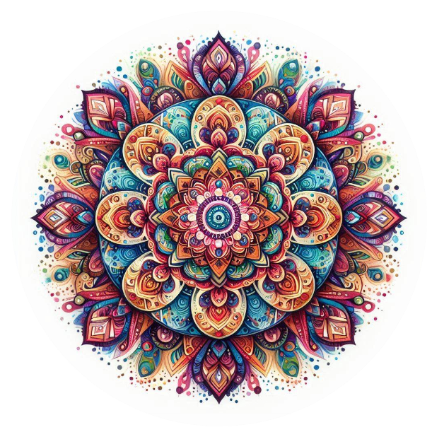 Colorful mandala sign