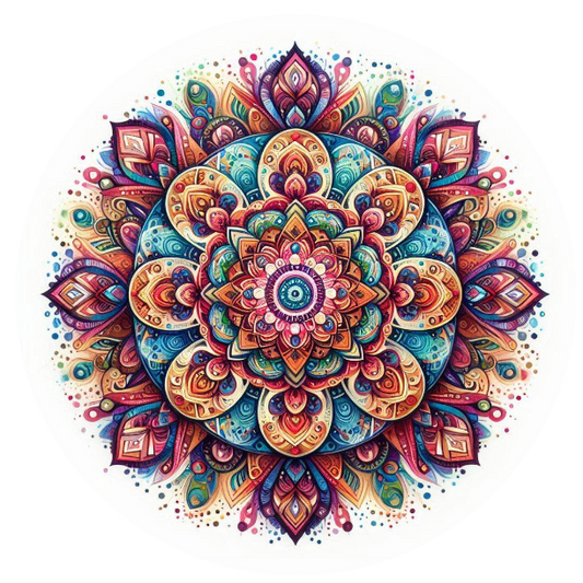 Colorful mandala sign
