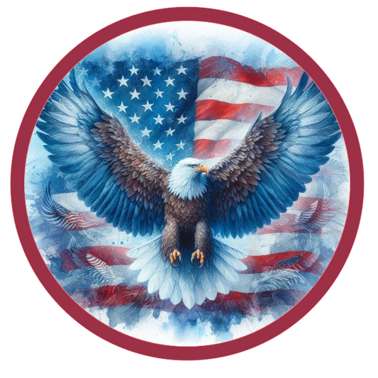 Eagle with American flag design 