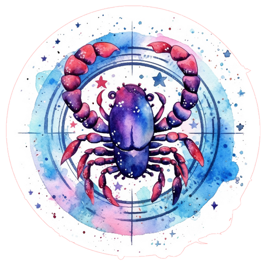 Colorful scorpio zodiac sign design