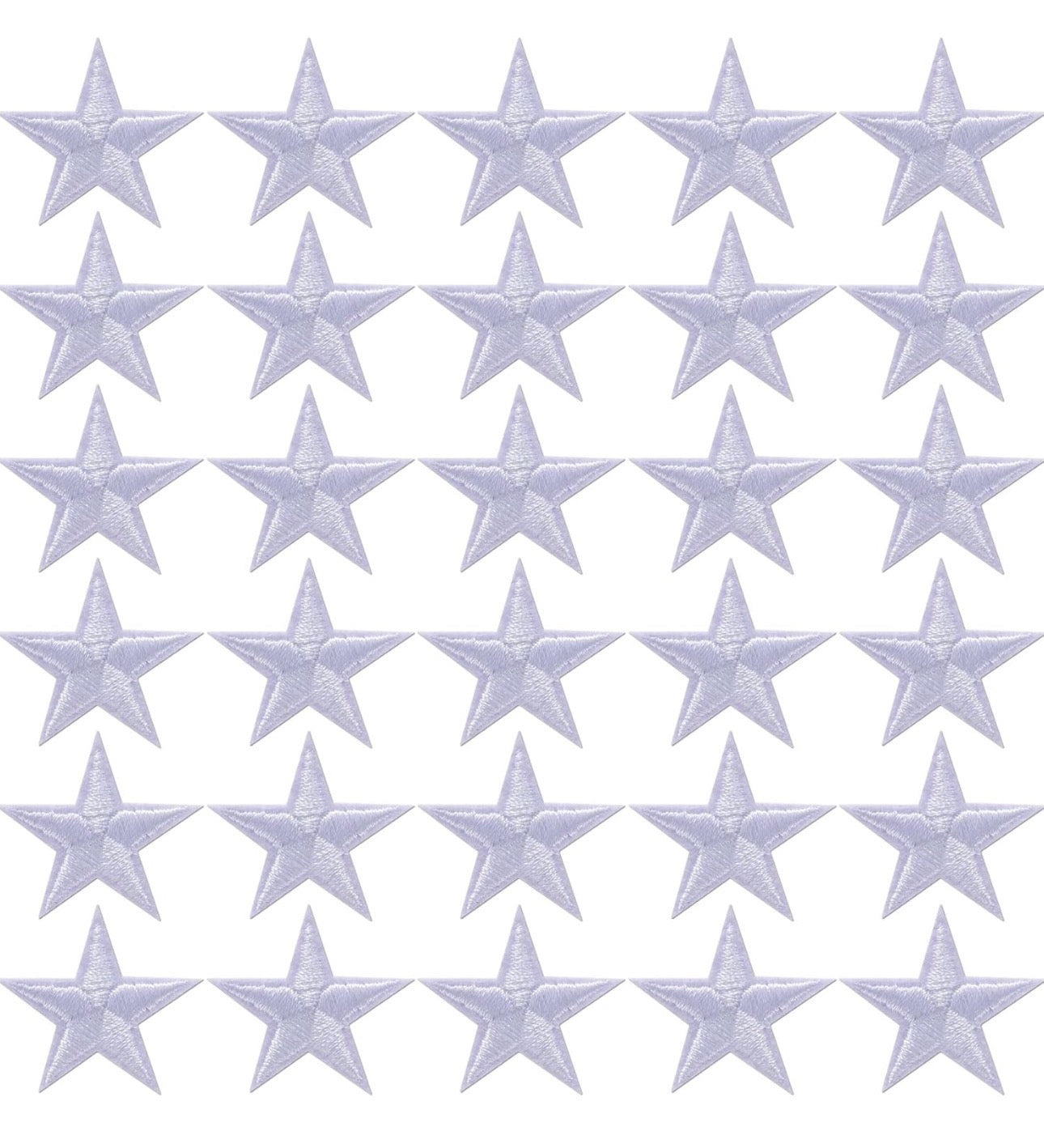1" fabric white stars used in Americana and patriotic wreaths