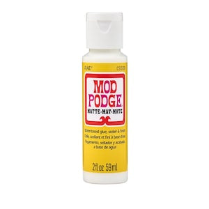 Mod Podge bottle with yellow label