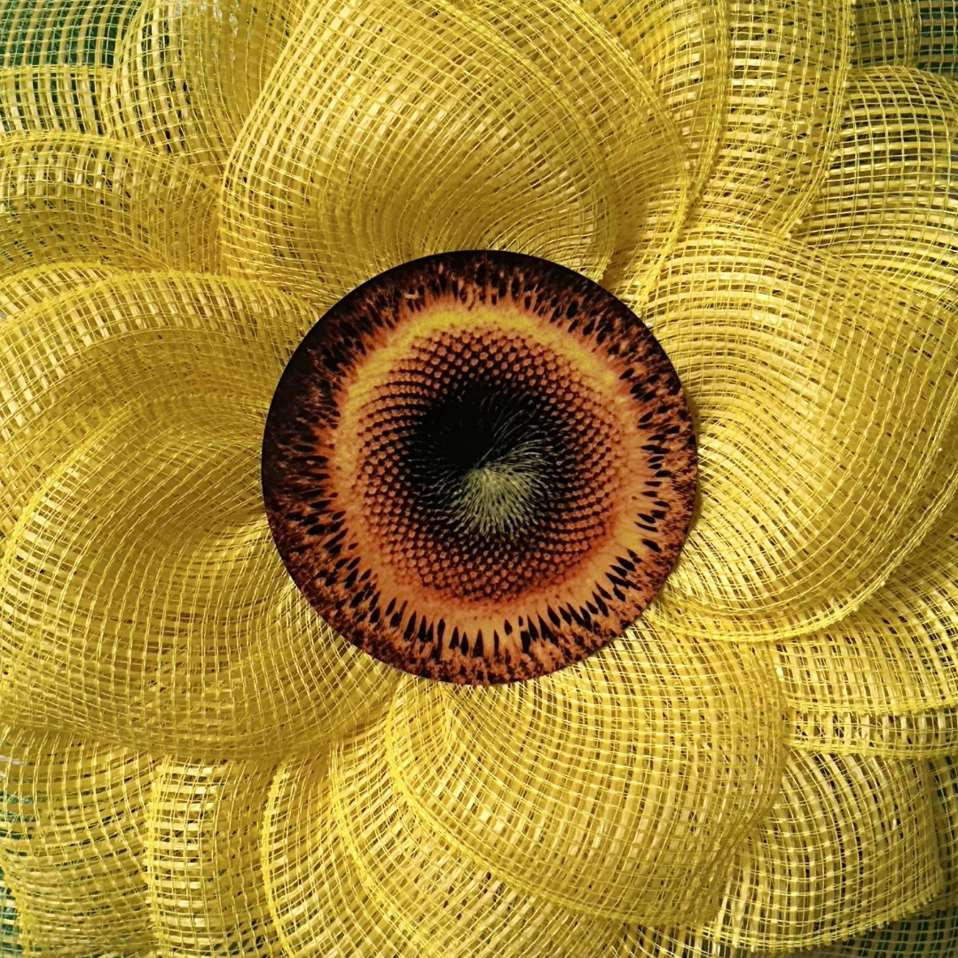 Yellow sunflower wreath  by Monkey's Creations