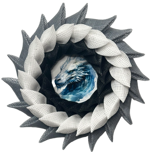 Deco mesh dragon wreath by Monkey's Creations. 