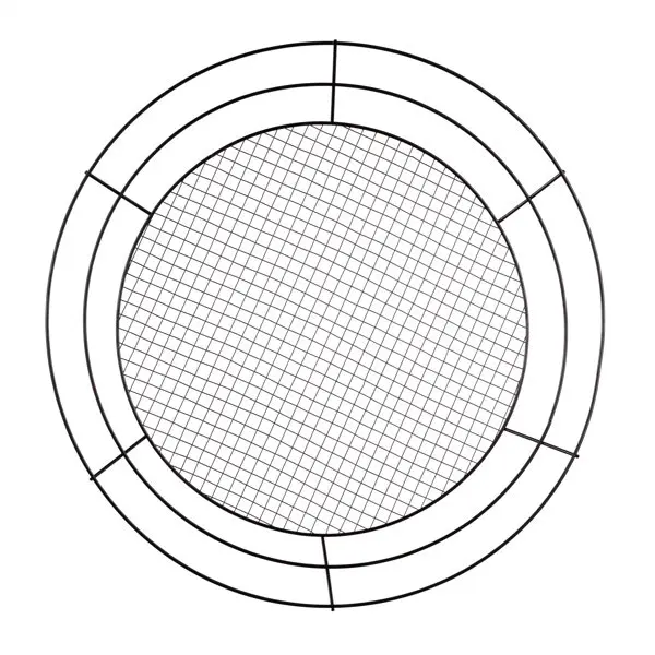 Wire and mesh wreath making form