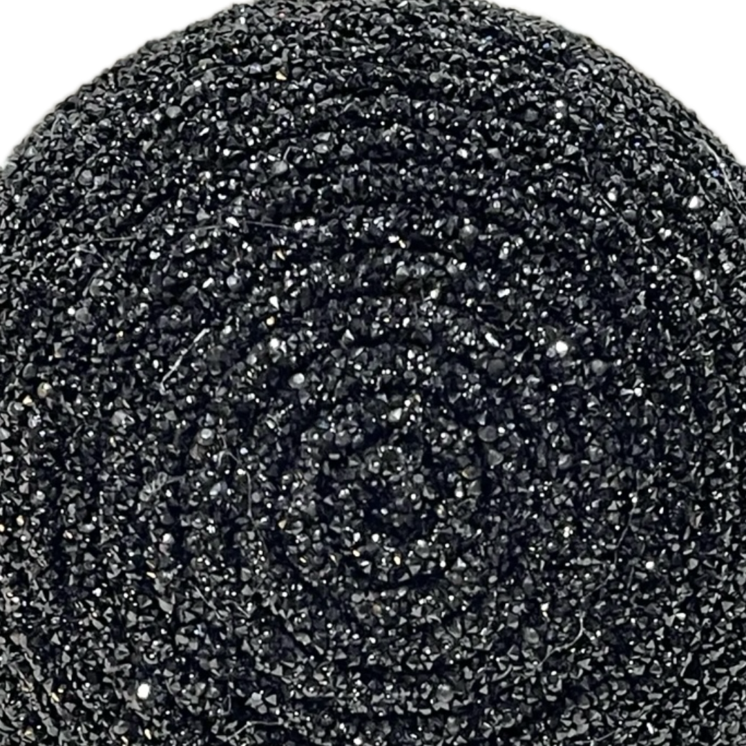 black rhinestone round flower center