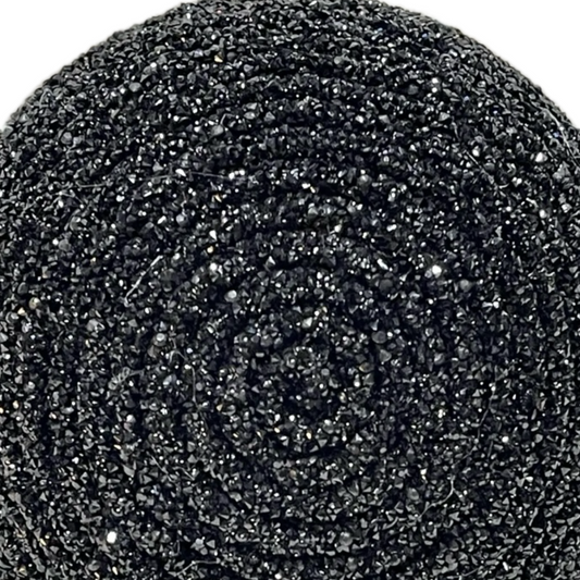 black rhinestone round flower center