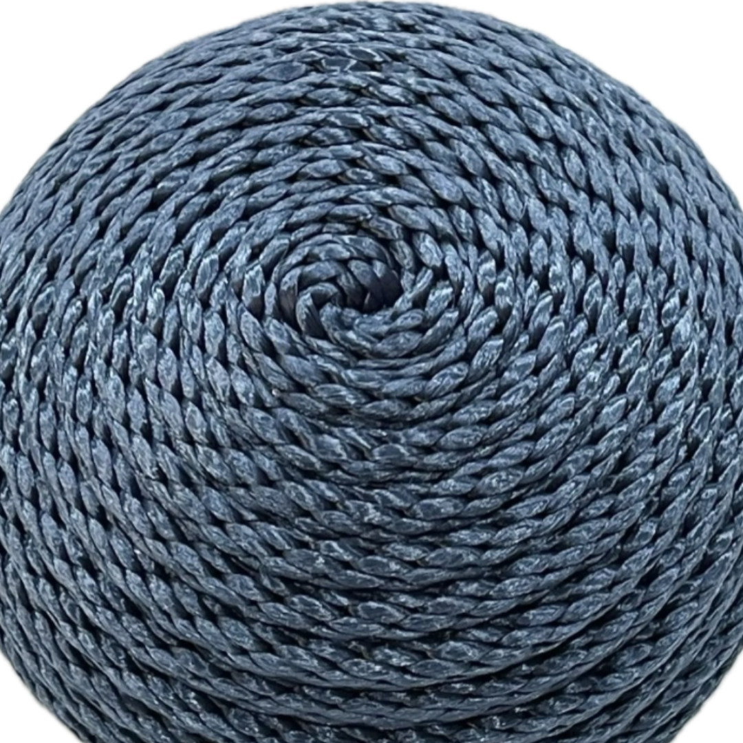 navy rope round flower center