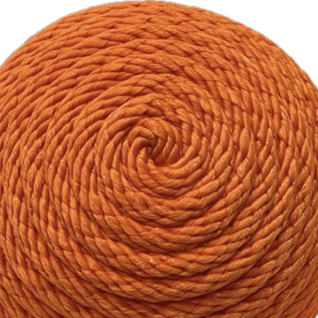 orange rope round flower center