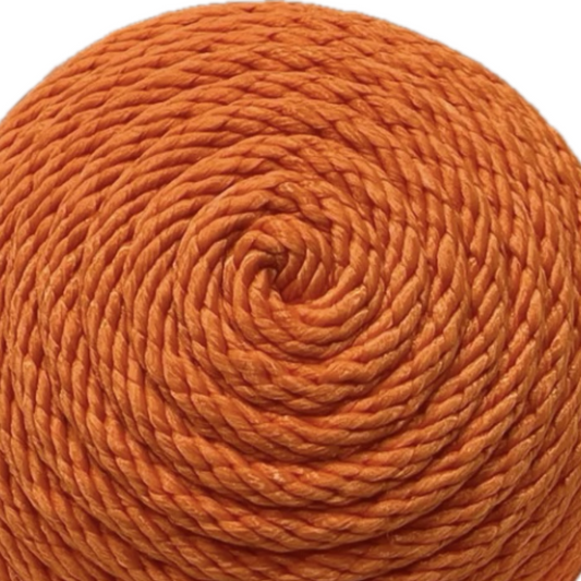 orange rope round flower center