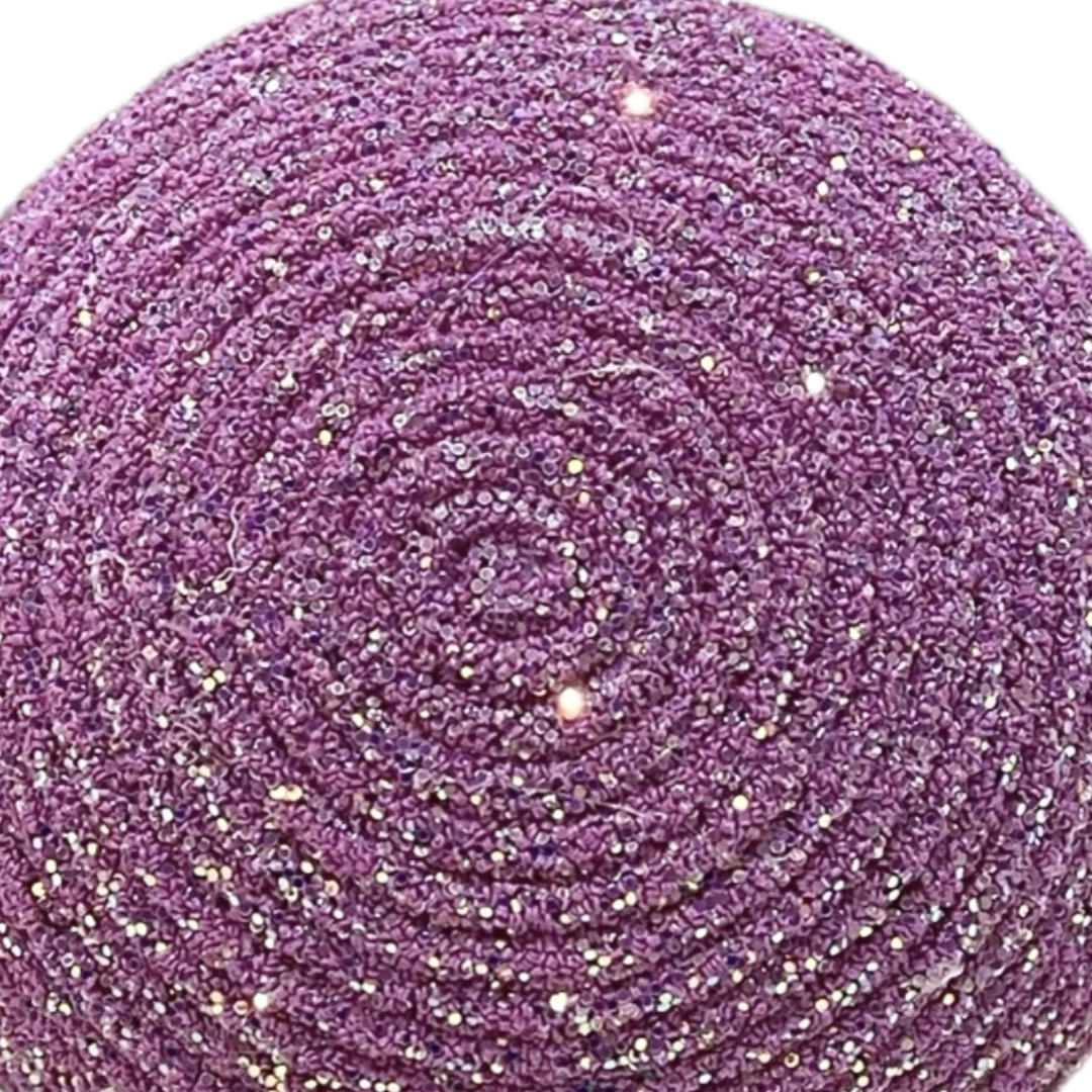 orchid glitter round flower center