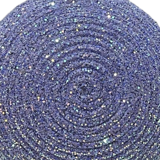 purple glitter round flower center