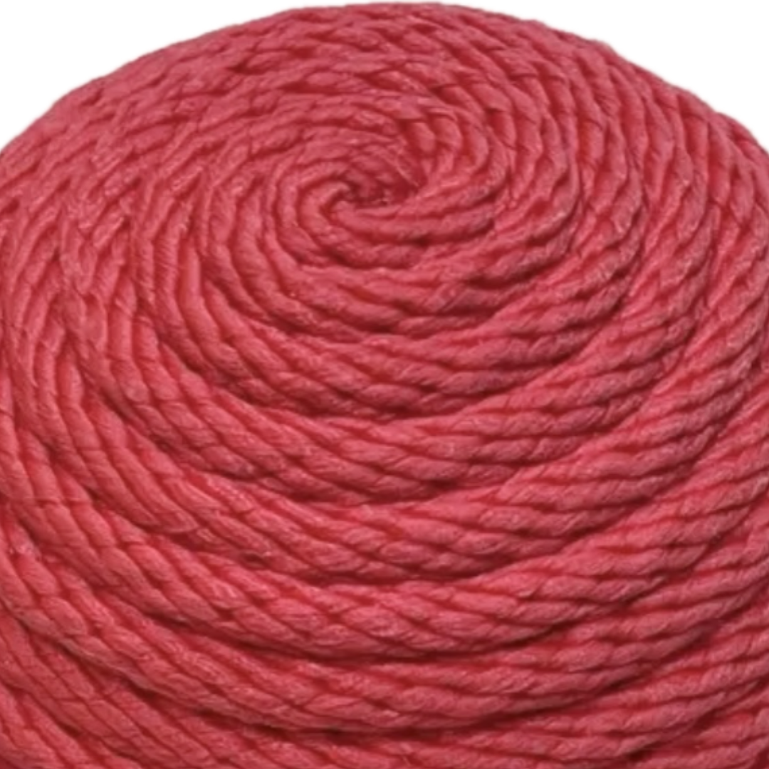 red rope round flower center