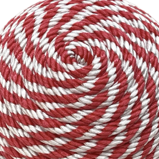 red and white round rope Flower center 