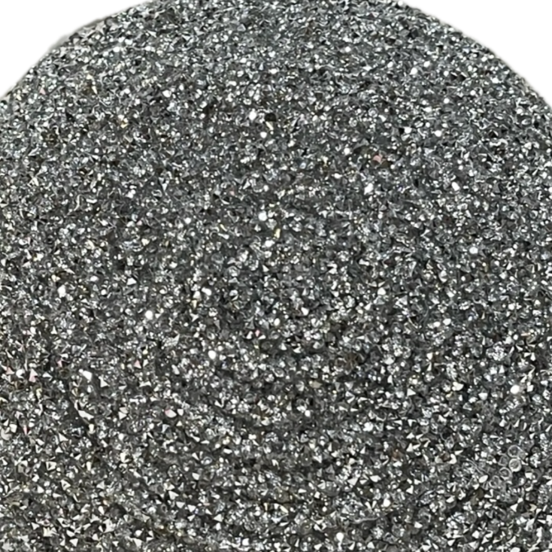 silver rhinestone round flower center