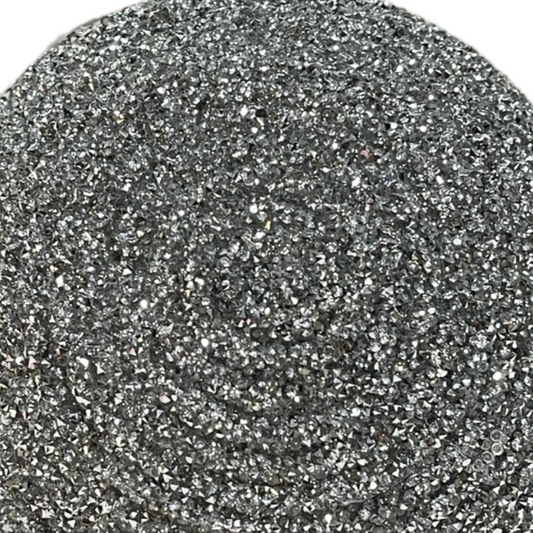 silver rhinestone round flower center