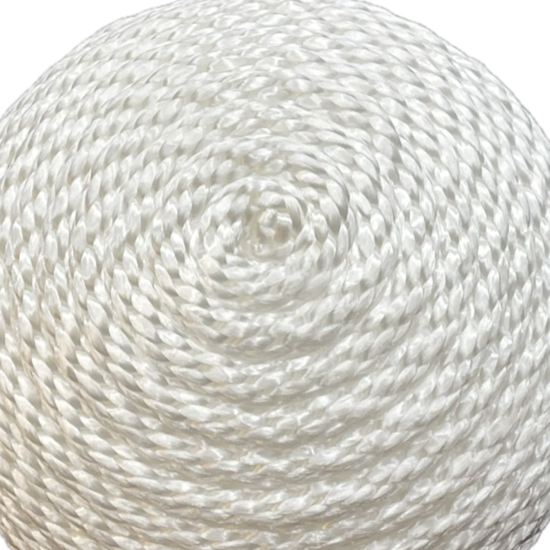 white rope round flower center